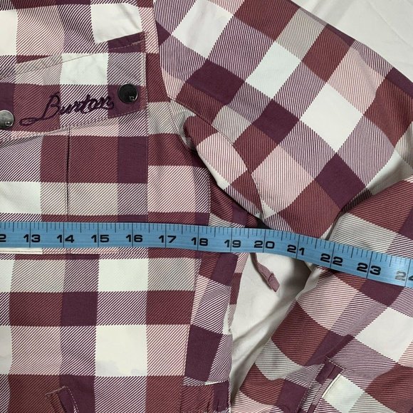 Burton Geo 3/2 Insulated Plaid Snowboarding Jacket Dusty Rose - Picture 3 of 12